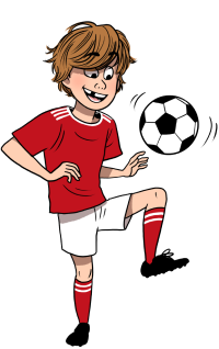 Illustration d'un enfant jouant au football